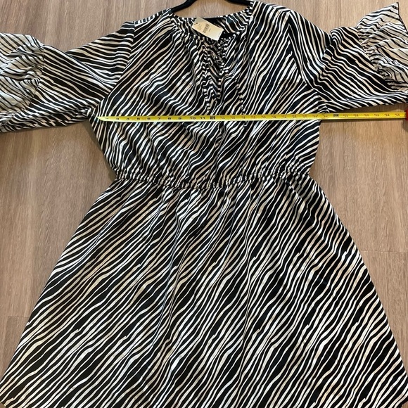 Lane Bryant Women Midi Dress Size 20 Black & White Striped Animal Print - Picture 12 of 17